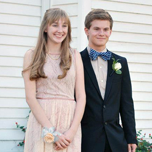 Michael and Bronwyn heading off to high school prom