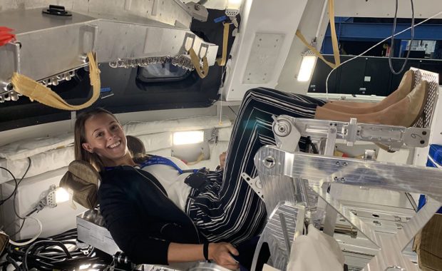 Leah Davis in spaceship